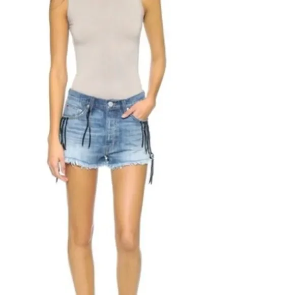 Hudson Tori Denim Slouch Shorts - Picture 8 of 10